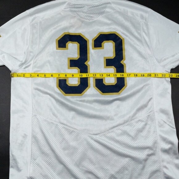 Notre Dame Fighting Irish Football Jersey Men's Large Under Armour #33 White - Picture 13 of 16